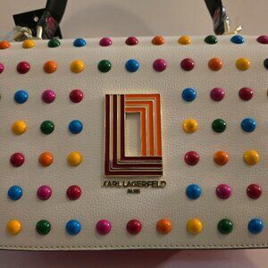 New Karl Lagerfeld Simone Studded Gumdrop Bag